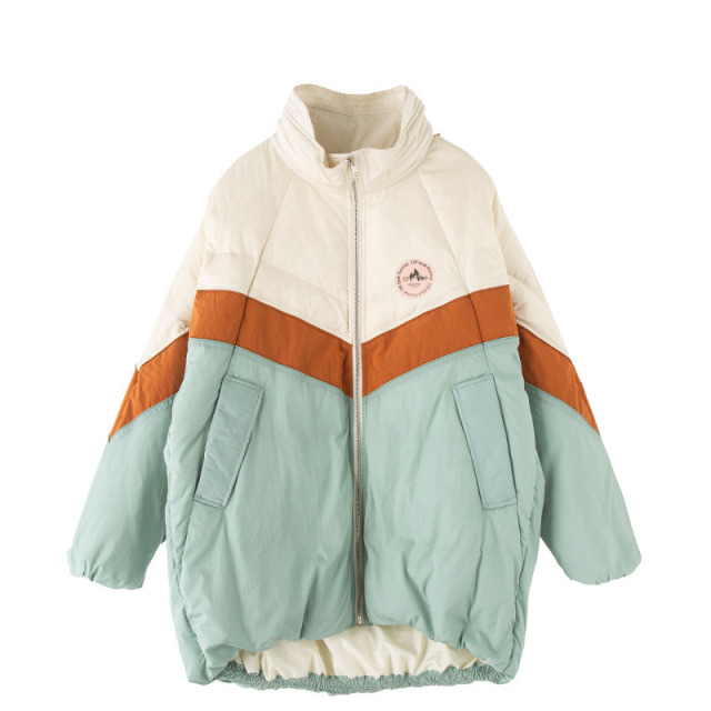 13272898.秋冬新款羽绒服韩版拼色外套女HVDJ721C