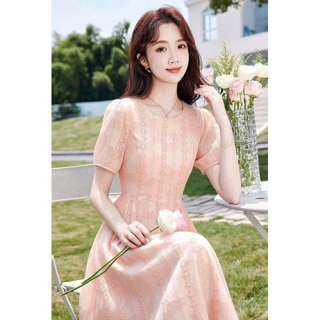 13413896.【26夏日穿搭】设计感小众时尚气质显瘦修身小个子连衣裙