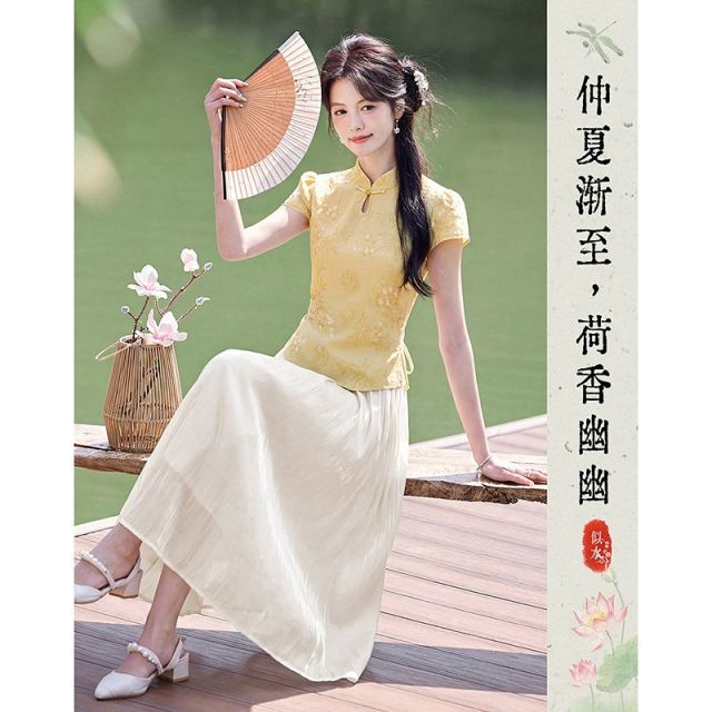 13435706.【26夏日穿搭】设计感小众时尚气质显瘦国风小个子女式套装