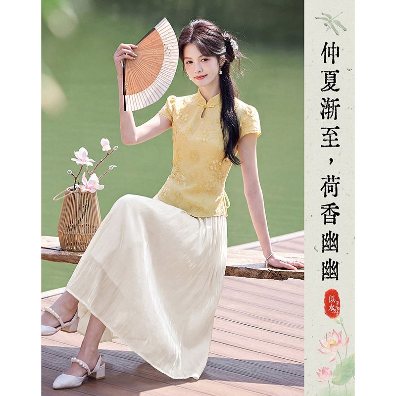 13435706.【26夏日穿搭】设计感小众时尚气质显瘦国风小个子女式套装