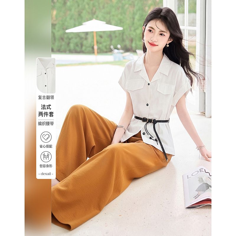 13435976.【26夏日穿搭】设计感小众时尚气质显瘦法式小个子女式套装