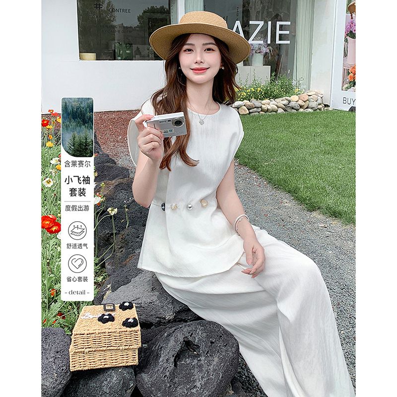 13435644.【26夏日穿搭】设计感小众时尚气质显瘦度假出游小个子女式套装