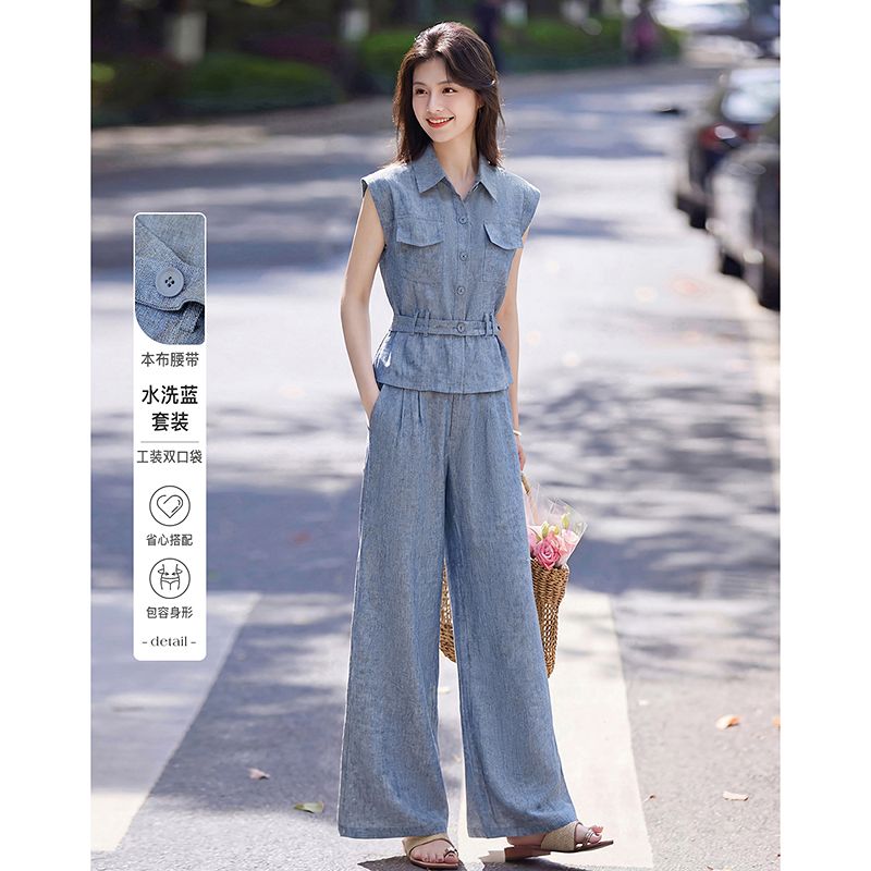 13435995.【26夏日穿搭】设计感小众时尚气质显瘦工装小个子女式套装