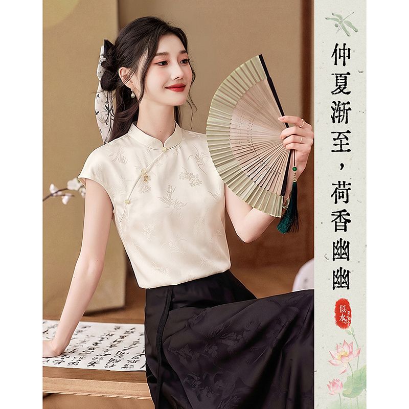 13504621.【26夏日穿搭】设计感小众时尚气质显瘦新中式小个子女式衬衫