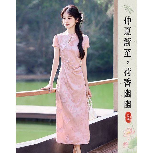 13507097.【26夏日穿搭】设计感小众时尚气质显瘦新中式小个子连衣裙