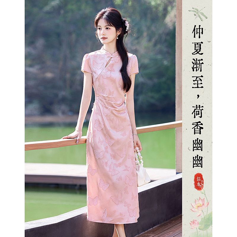 13507097.【26夏日穿搭】设计感小众时尚气质显瘦新中式小个子连衣裙