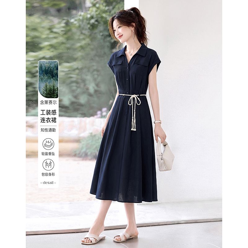 13507849.【26夏日穿搭】设计感小众时尚气质显瘦轻盈小个子连衣裙