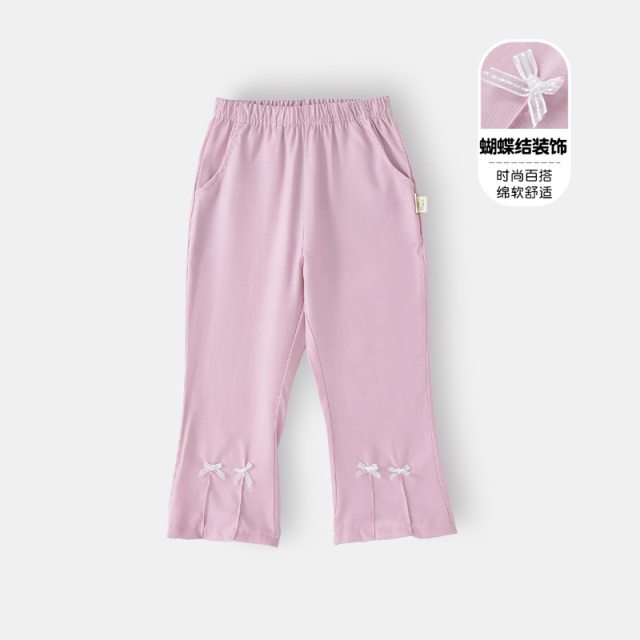 12050054.【百搭直筒阔腿裤】女童裤子春夏装儿童阔腿裤中大童长裤休闲裤