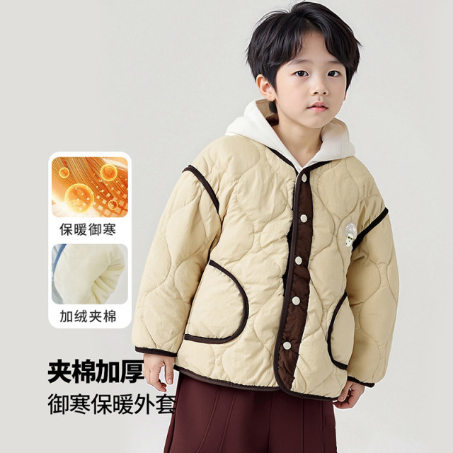 12718713.【夹棉棉服】儿童外套婴童宝宝冬季棉袄男女童棉衣中小童保暖上衣