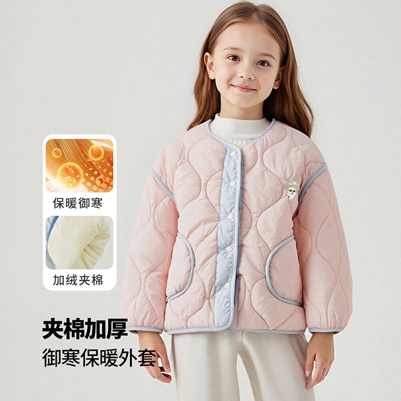 12718713.【夹棉棉服】儿童外套婴童宝宝冬季棉袄男女童棉衣中小童保暖上衣