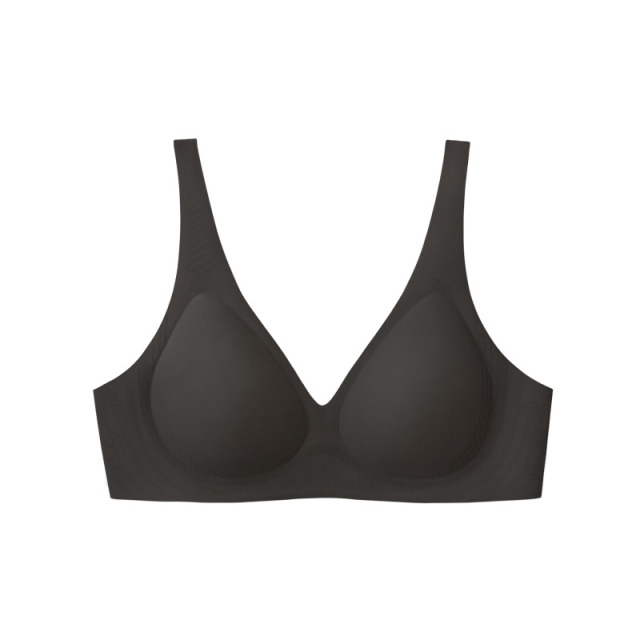 10361727.【防下垂引力果冻条】素肌良品无痕内衣女无钢圈聚拢收副乳防下垂软支撑文胸MX224