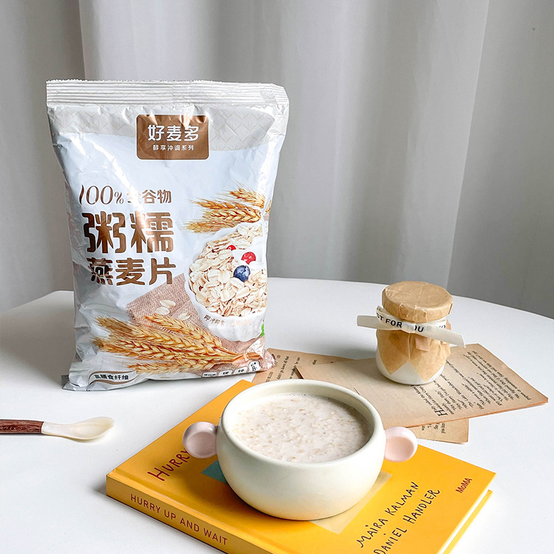 12679107.【49.9元任选5件】好麦多 100%全谷物粥糯燕麦片408g/袋 进口