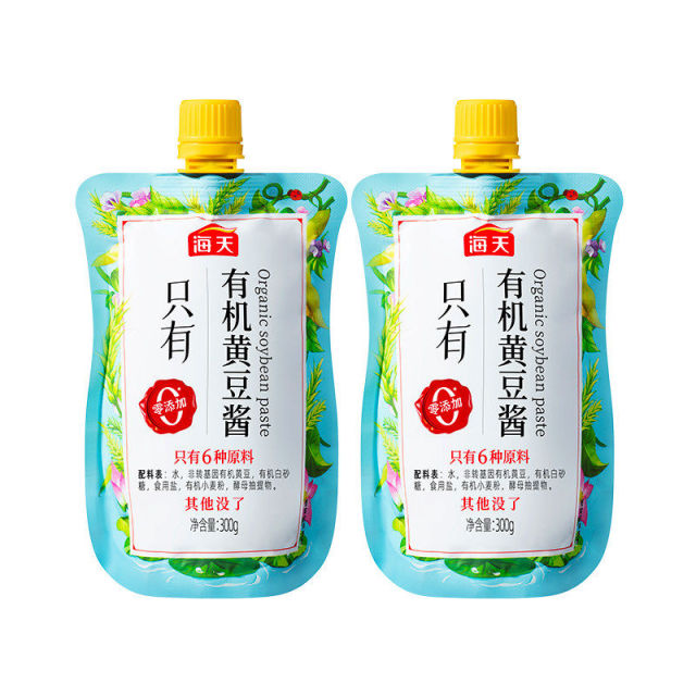 13437391.海天零添加有机黄豆酱300g*2袋