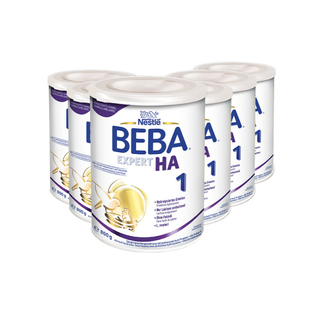 12107386.德国雀巢BEBA  新版EXPERT适度水解奶粉1段 800g (0-6个月） 6罐装