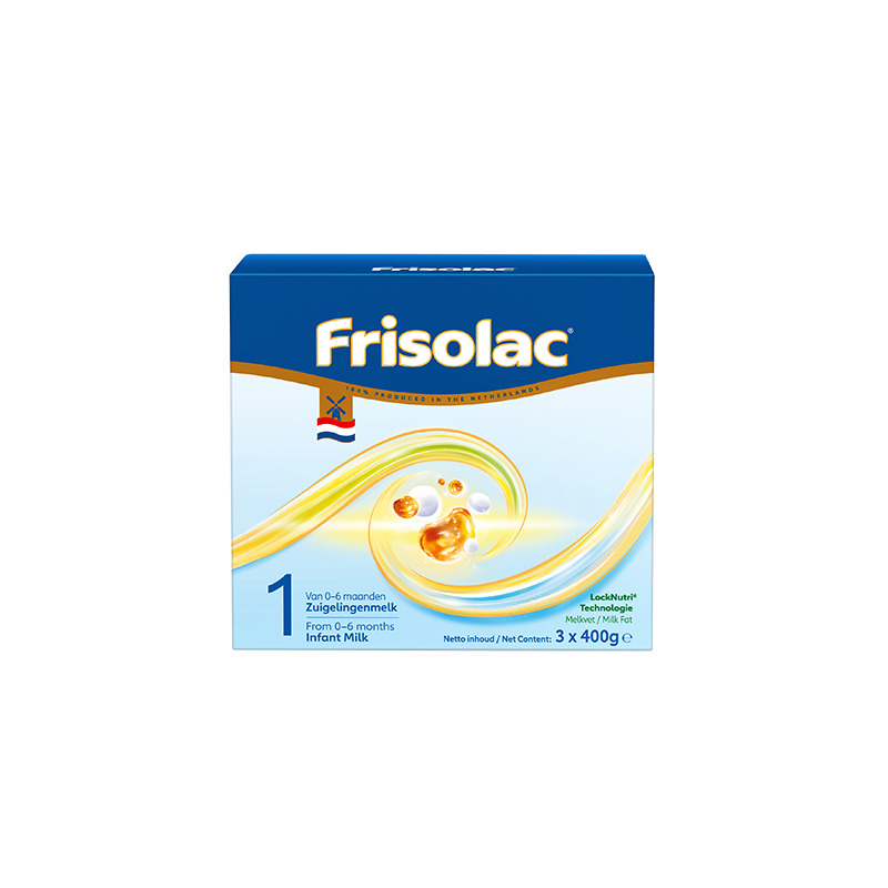 13090439.【品牌直供  荷兰版盒装】Frisolac美素力荷兰版婴儿配方奶粉1段3*400g/盒（0-6个月）