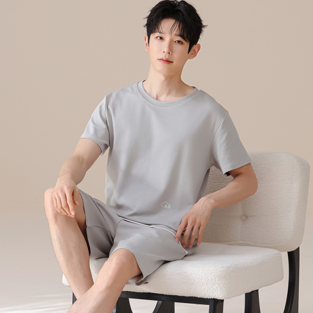 13358282.少宜睡衣套装家居服男士纯棉薄款大码短裤短袖少年休闲新款夏季可外穿可外出居家青少年春秋亲肤加大加肥基础