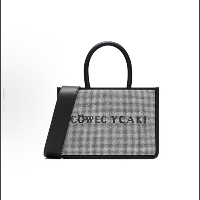 12522411.COWEC YCAKI CYWE 通勤高级感钻石 合成革 托特包Tote包购物袋手提单肩斜挎包 中号 女款