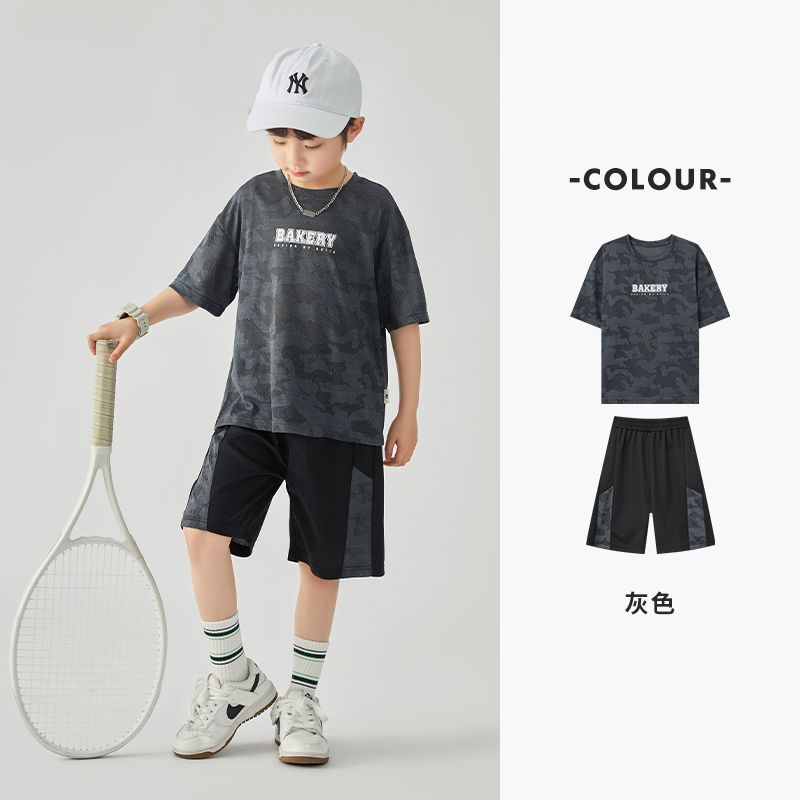 13310093.多多家男童运动套装2026夏装新款儿童迷彩撞色速干轻薄短袖短裤潮