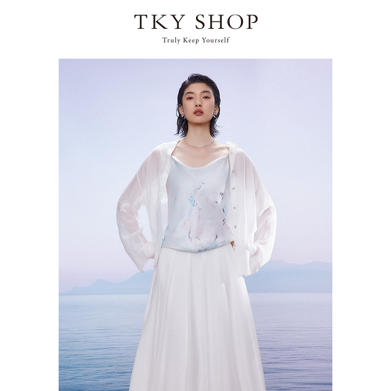 12295737.[艺术家联名]TKY SHOP荡领印花吊带上衣女2025夏新款内搭打底背心