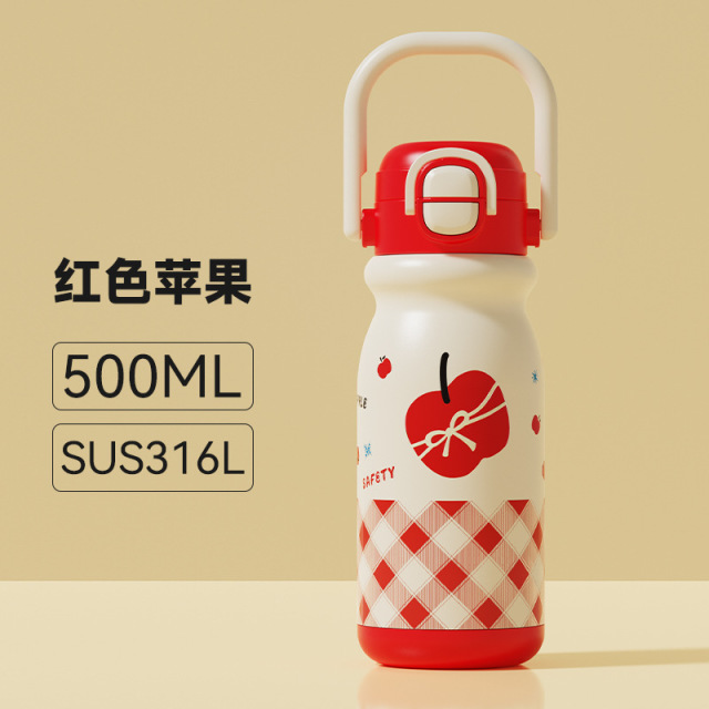 13453701.便携吸管杯卡通儿童拎拎壶弹跳杯高颜值不锈钢保温杯户外手提水杯