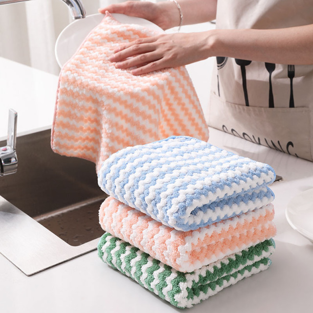 13516819.【任选5件 只需29.9元】不沾油洗碗布抹布双面柔软毛巾阳离子不掉毛无异味可水洗耐脏抹布