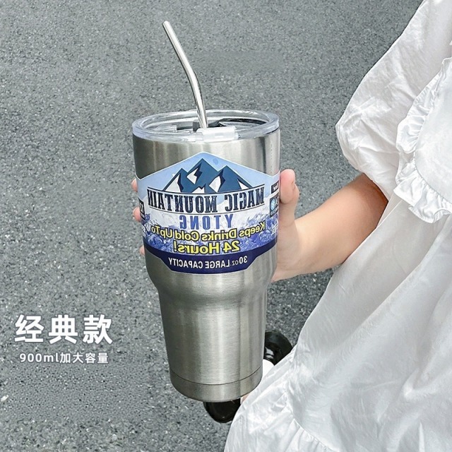 13750129.清仓处理 不锈钢冰霸杯 高档车载便携水杯大容量杯