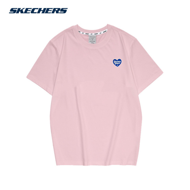10770535.Skechers斯凯奇夏新款男女同款运动百搭短袖休闲运动t恤女时尚