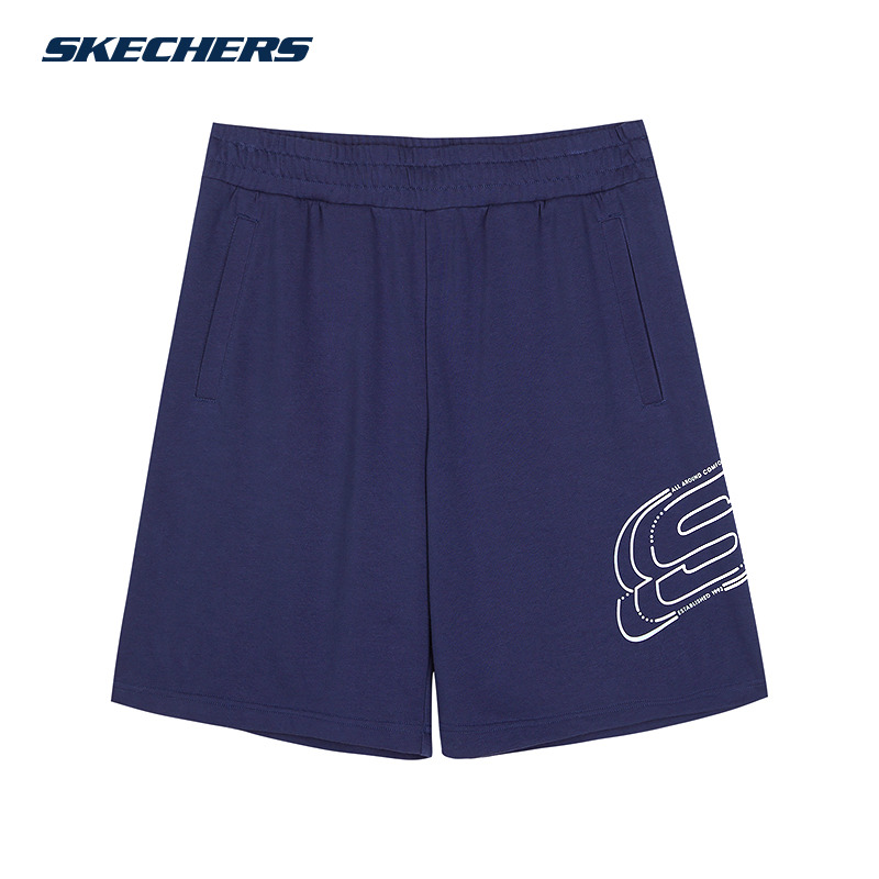 10855702.Skechers/斯凯奇男士运动休闲潮流百搭透气舒适短裤