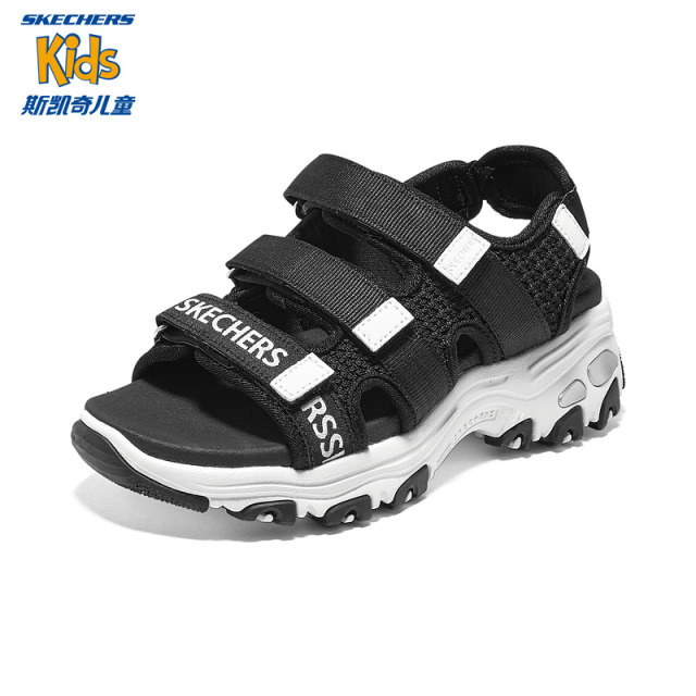 11826121.斯凯奇SKECHERS GIRLS 女童魔术贴休闲老爹凉鞋