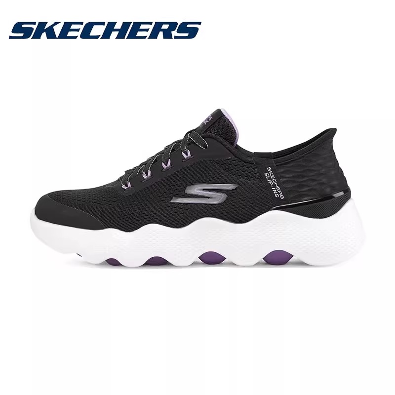 12324762.Skechers斯凯奇女鞋2024新款缓震透气舒适闪穿休闲健步鞋124916