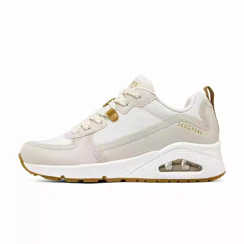 12695609.Skechers斯凯奇女鞋透气防滑缓震百搭厚底气垫休闲运动鞋155356