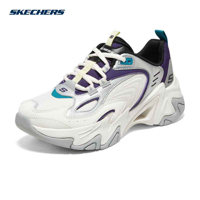 12695883.Skechers斯凯奇机甲鞋三代女子运动增高时尚老爹鞋运动鞋896261
