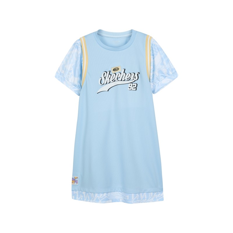 13287732.Skechers/斯凯奇正品夏季新款儿童运动透气潮流短袖T恤P223G089