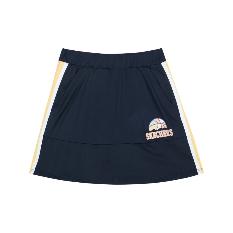 13287673.斯凯奇正品清仓夏季透气休闲舒适女童经典休闲针织短裙P223G020