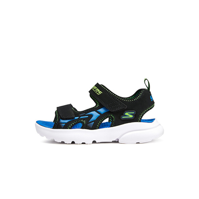 13499996.Skechers斯凯奇童鞋夏季新男童魔术贴露趾凉鞋轻便沙滩鞋406513L