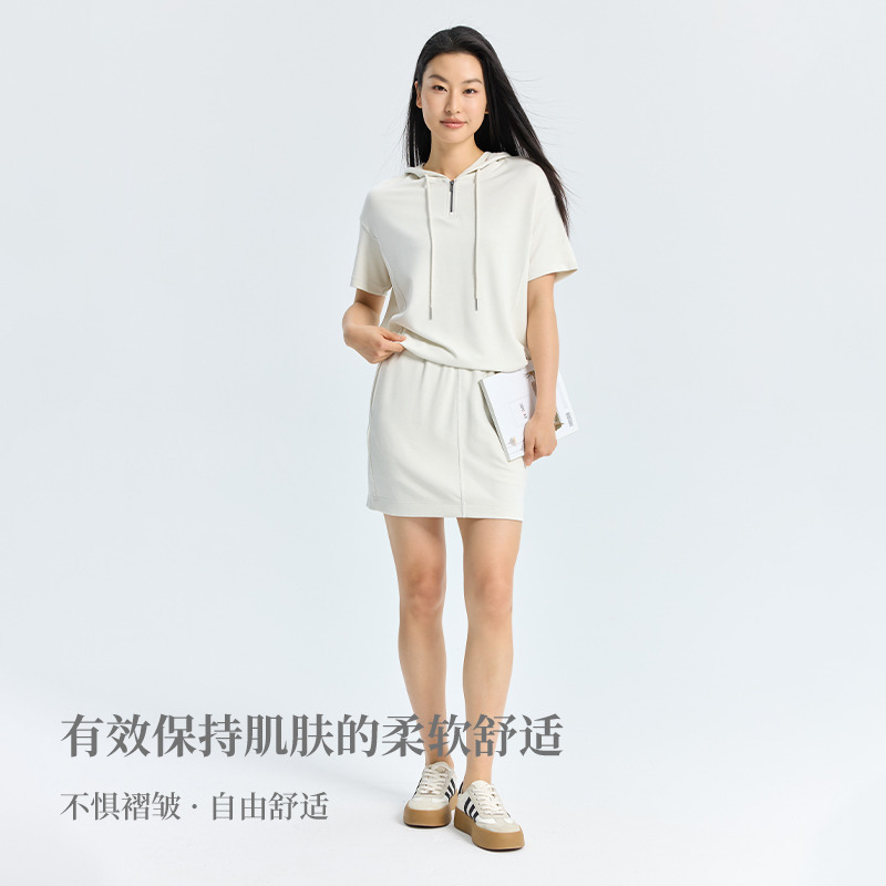 13539722.【凯特温斯顿】无骨冰肌系列 宽松连帽短袖套装
