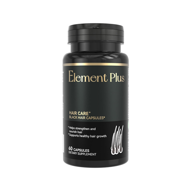 12542970.Element Plus 黑发胶囊内服黑发片白头发内调根转黑发60粒 黑发维生素白发变黑发