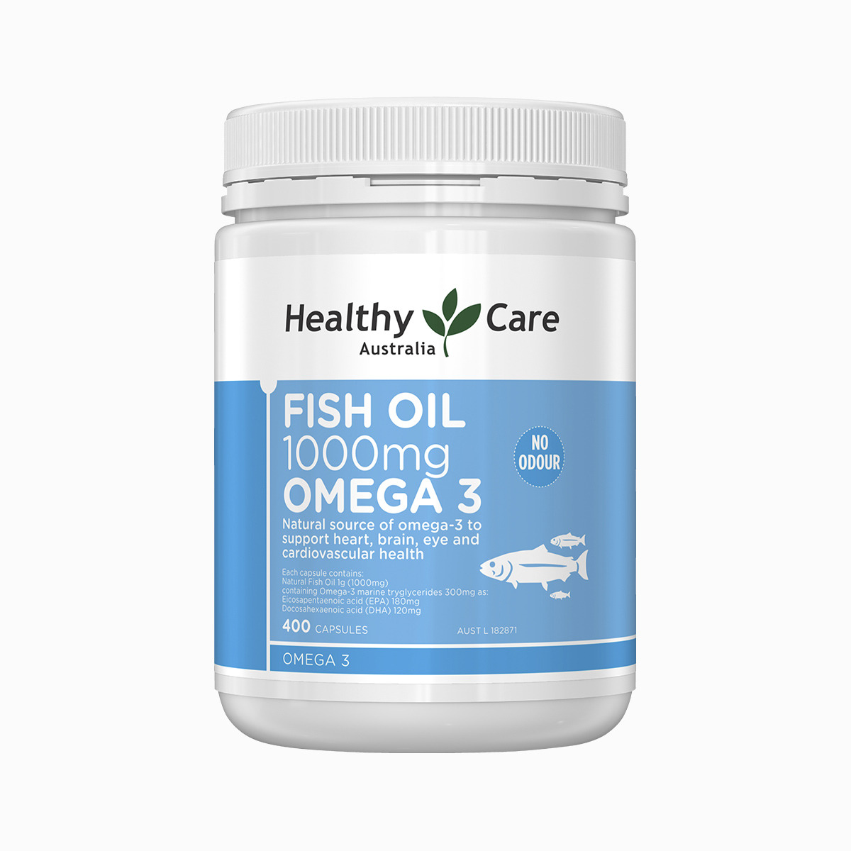 12699616.Healthy Care 澳洲深海鱼油胶囊 400粒/瓶 健康心脑 增强抵御力