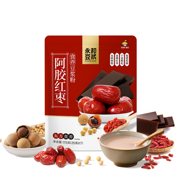 12868658.【新品上市】永和豆浆阿胶红枣豆浆粉无添加蔗糖营养早餐代餐冲泡