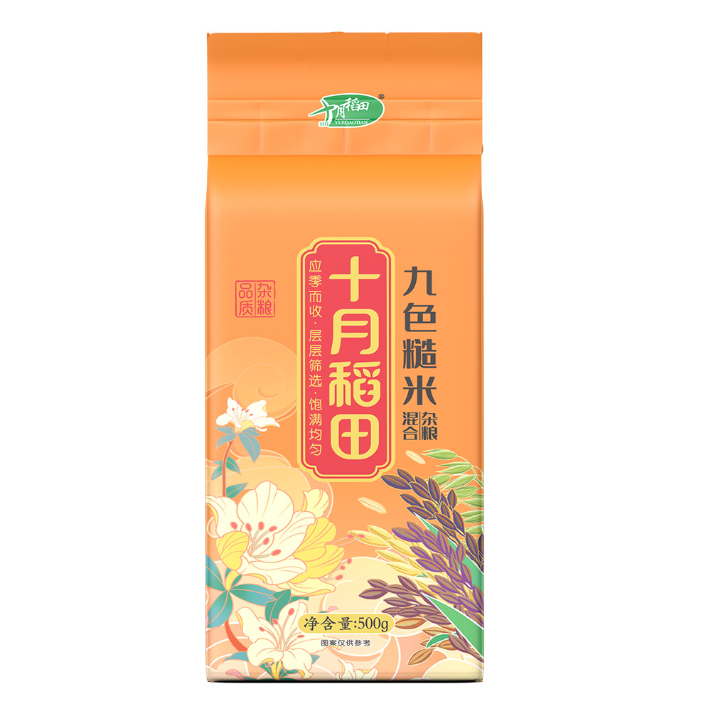 12627636.十月稻田 九色糙米500g*2