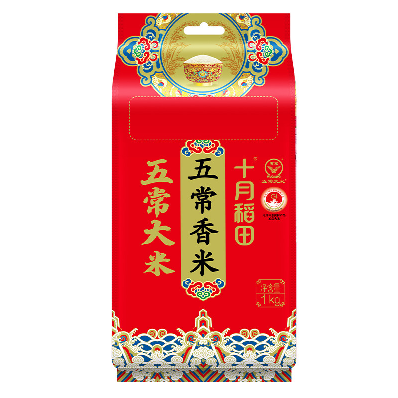 13341480.十月稻田五常香米1kg 五常原产 标志齐全