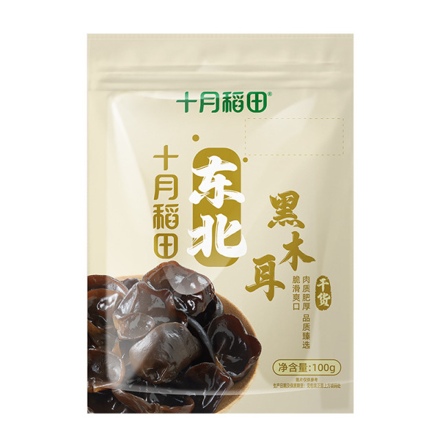 13738334.十月稻田 东北黑木耳100g 肉质肥厚高泡发率