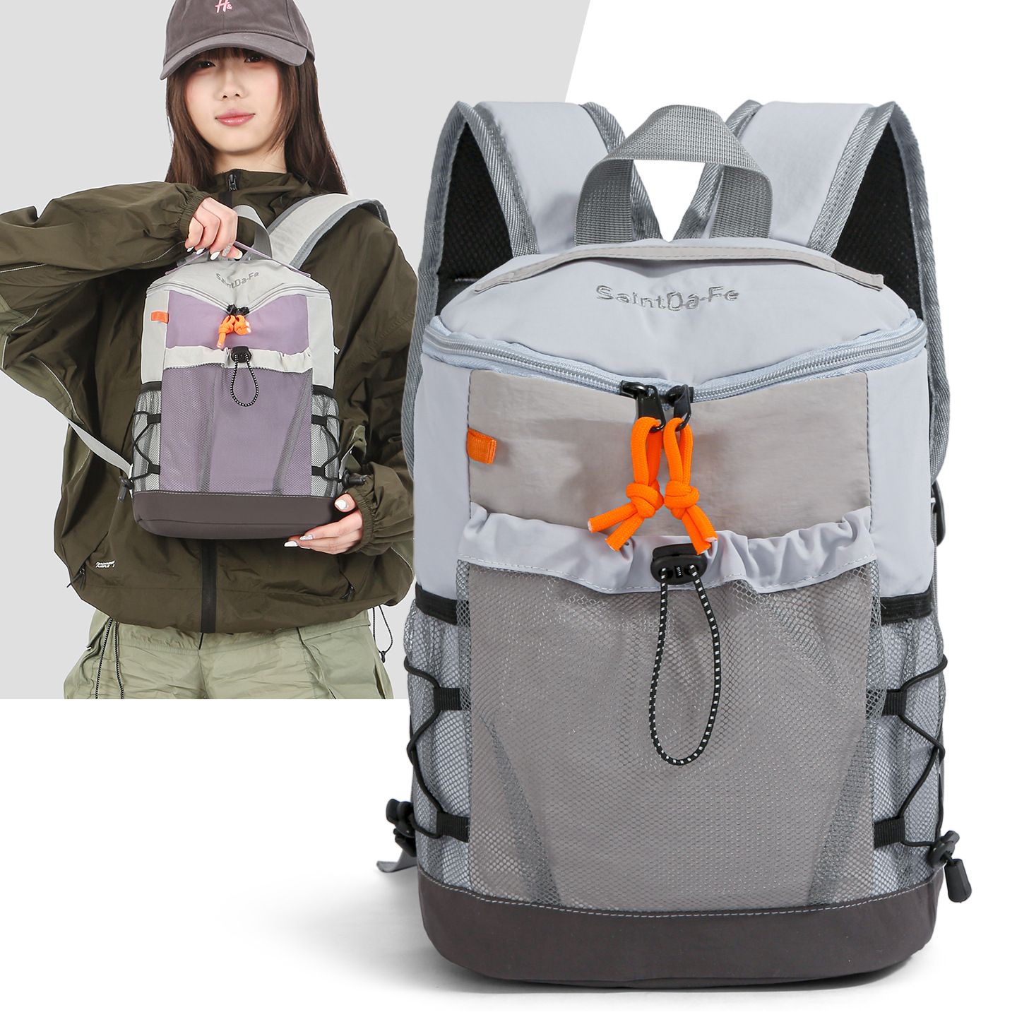 13678981.现货直发！！！【情侣轻便休闲旅行登山包】大容量山系轻量化户外登山包双肩包韩系新款高颜值清新抽绳背包