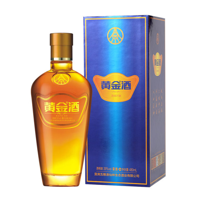 12587521.五粮液集团黄金酒39度万福普通装480mL