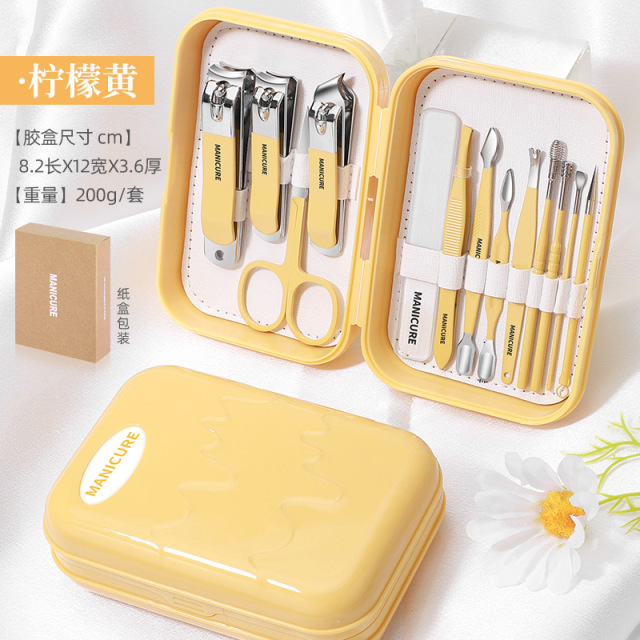 12304117.25.9到手，13件套【雪糕不锈钢指甲刀套装】家用指甲钳美甲工具便携新款指甲剪美容套