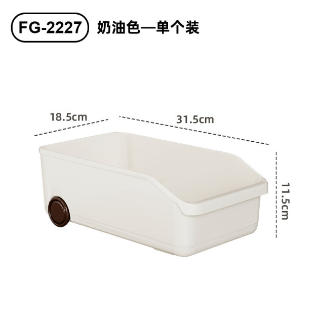 12414378.家用!!~专利产品-【零食带轮整理盒】 家用橱柜抽屉式零食整理盒杂物储物盒收纳筐