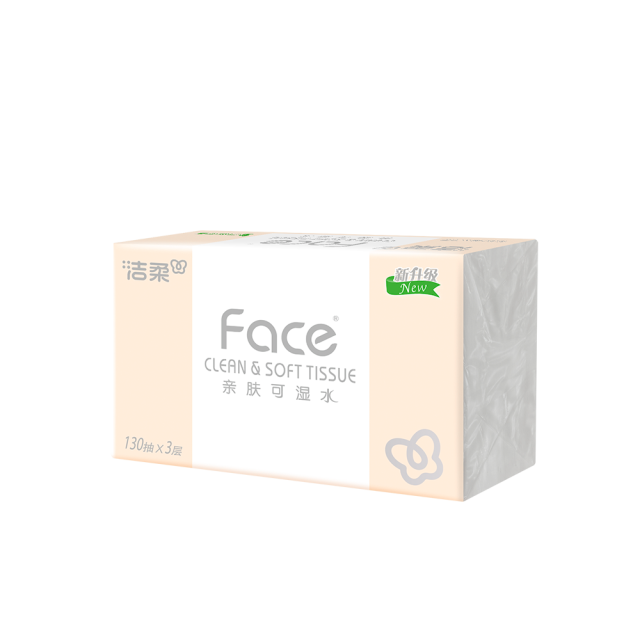 12754239.洁柔牌纸面巾(Face粉软抽)130抽3层(24包装)(电商专供)