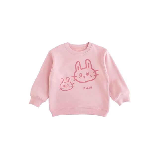 13281087.YOUGE幼歌 春季新品婴幼儿童趣小猫印花圆领上衣中小童GOTS有机棉卫衣