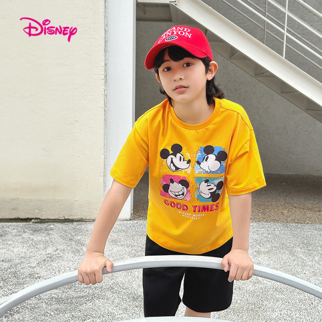12075766.【断码福利 100%棉】迪士尼DISNEY男童短袖T恤亲子装(米奇亲子)