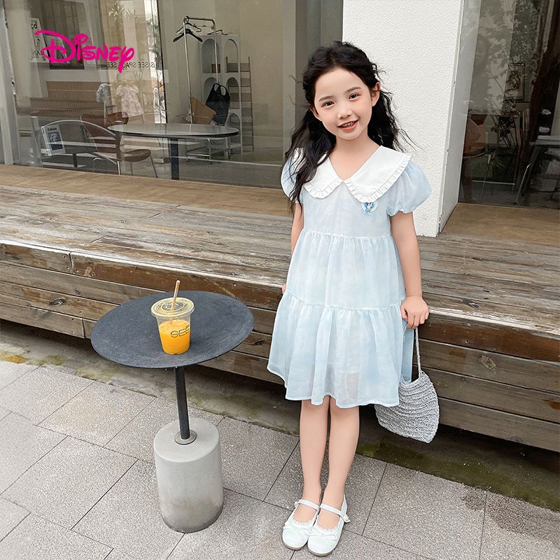 13590947.迪士尼DISNEY女童连衣裙 (蓝色波光)